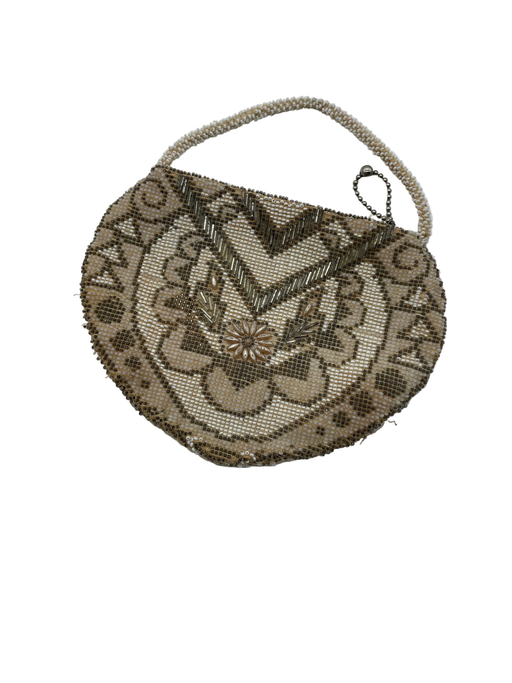 Antique Beaded Ladies Hand bag. Made in Czechoslovakia