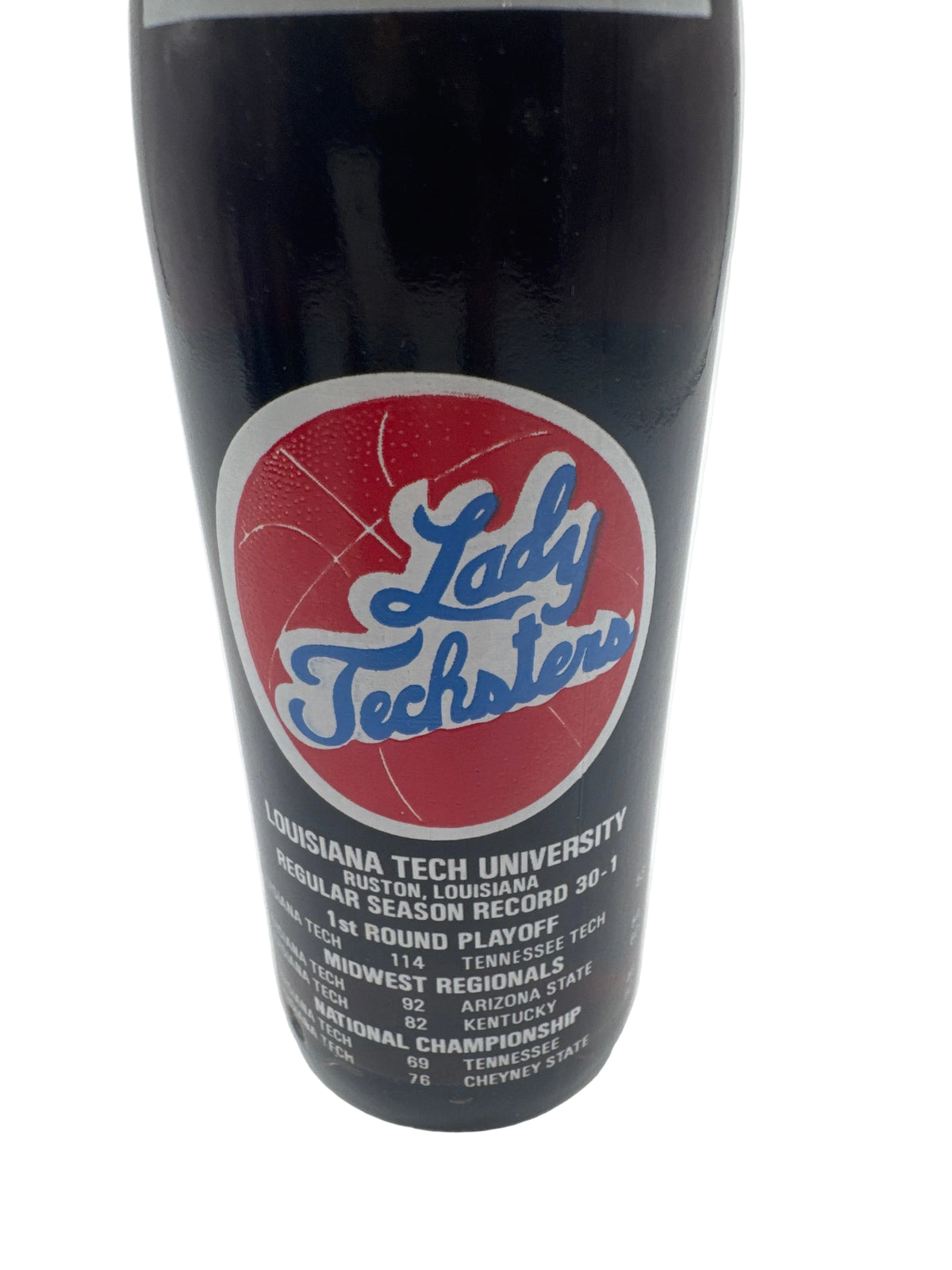 1982 NCAA LOUISIANA TECH UNIVERSITY WOMEN’S BASKETBALL CHAMPIONS COCA-COLA 10 oz BOTTLE