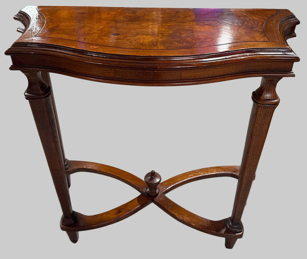Vintage Ethan Allen Demilune Console Table