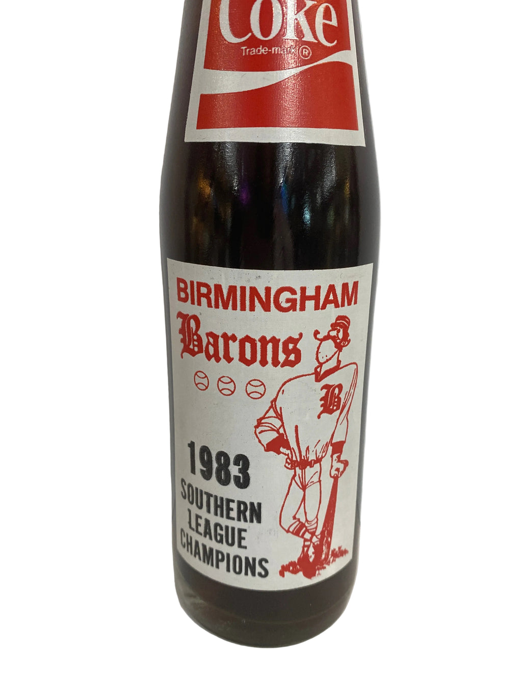 1983 BIRMINGHAM BARON’S SOUTHERN LEAGUE CHAMPIONS 10 oz COCA-COLA BOTTLE