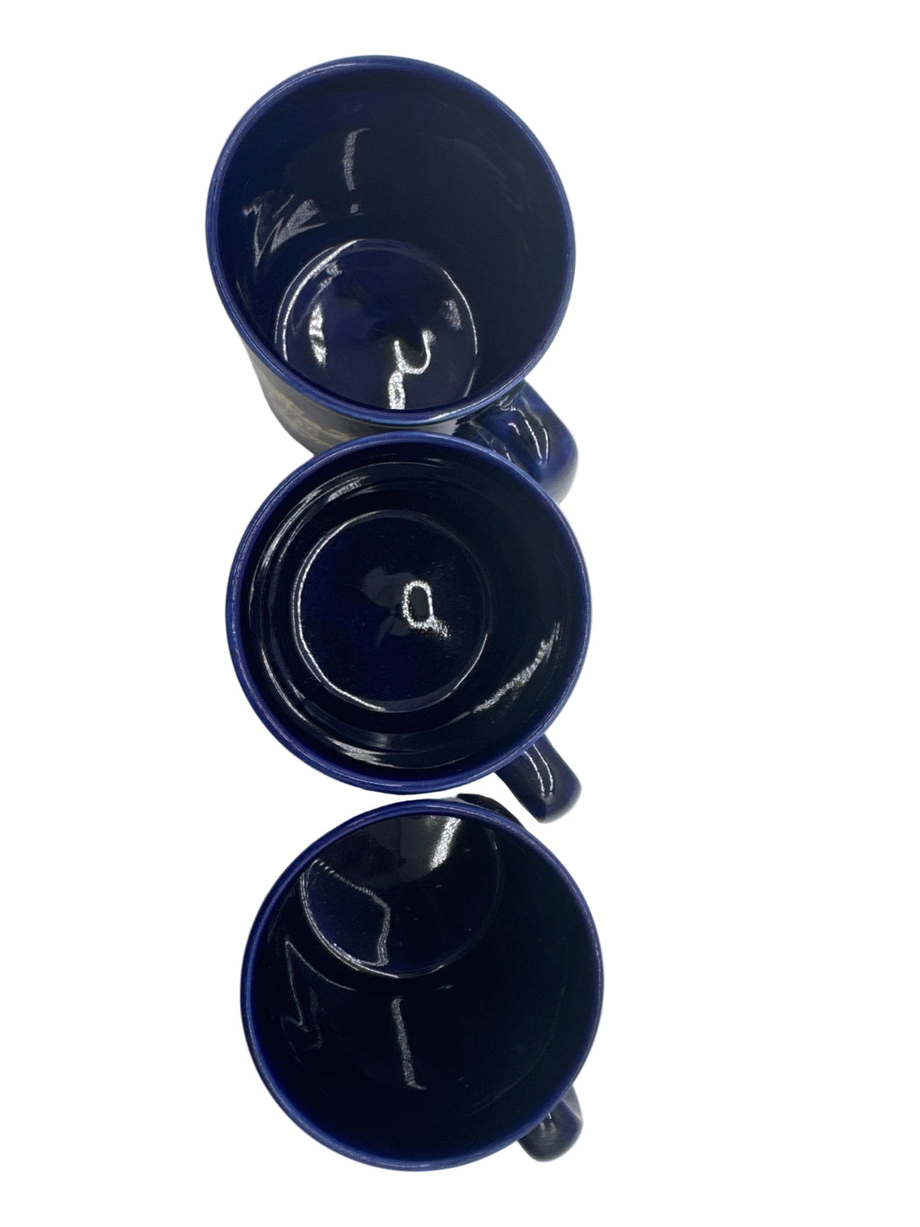 “What’s Your Poison? Vintage 1960s Cobalt Blue and Gold Transfer Ceramic Apothecary "Poison" Mugs