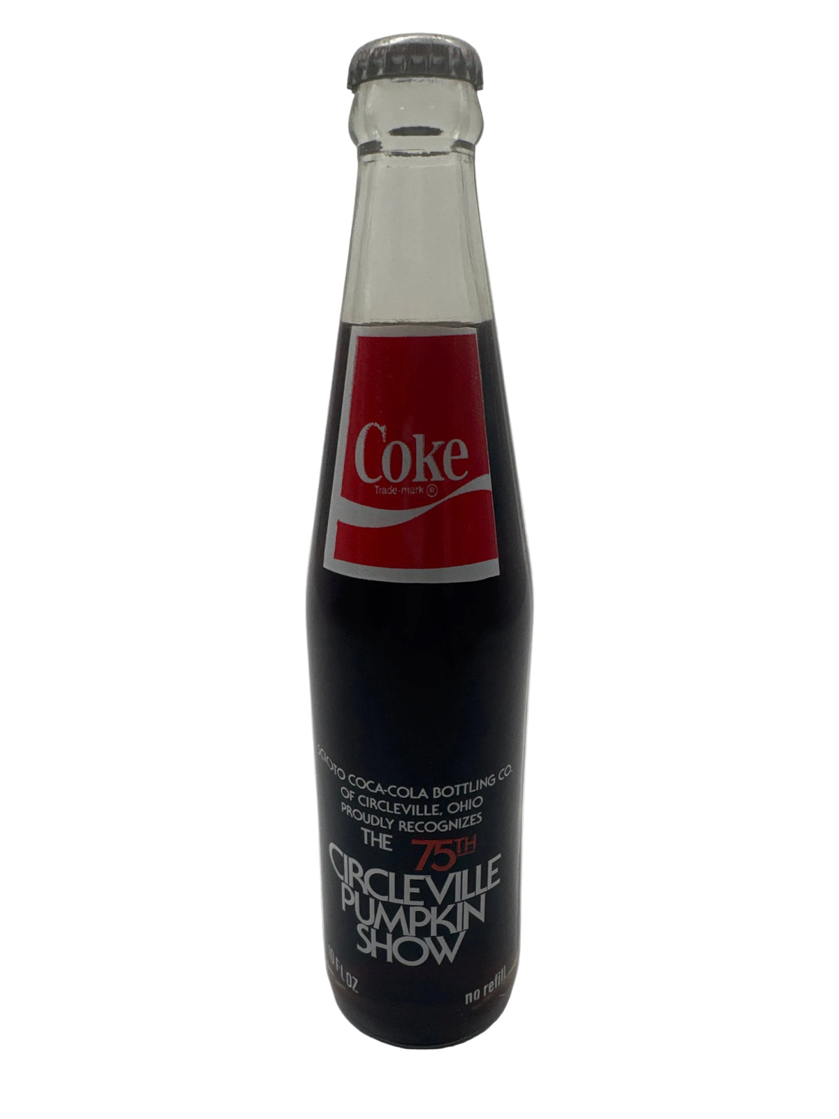 1981 75th ANNIVERSARY CIRCLEVILLE, OHIO PUMPKIN SHOW 10 oz COCA-COLA BOTTLE *RARE*