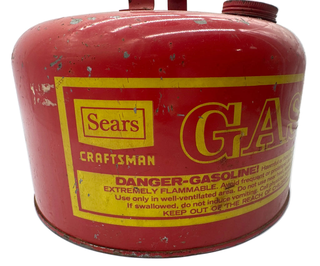 Vintage Red Sears Roebuck Craftsman 2.5 Gallon Gasoline Can
