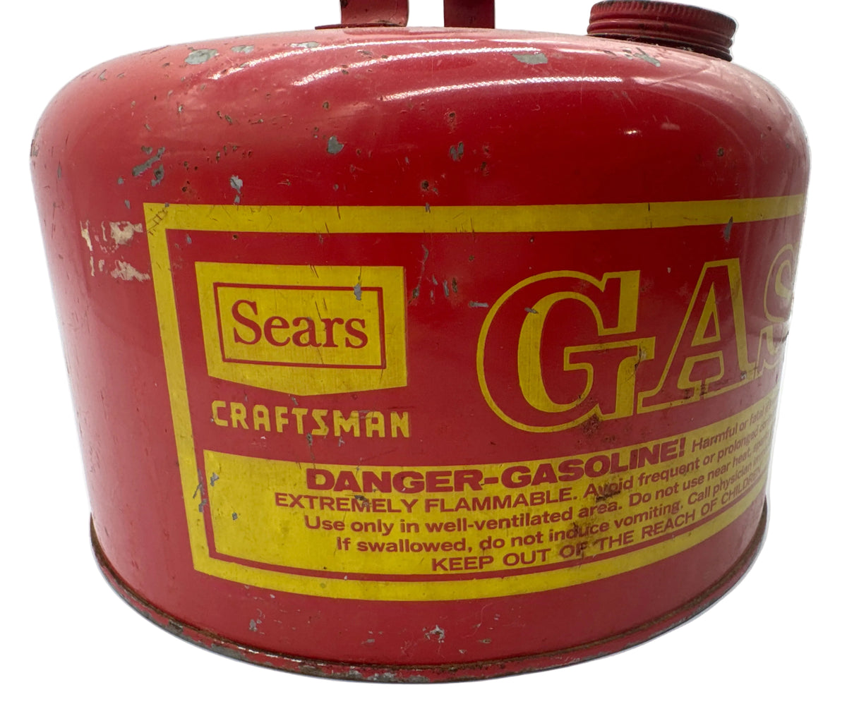 Vintage Red Sears Roebuck Craftsman 2.5 Gallon Gasoline Can