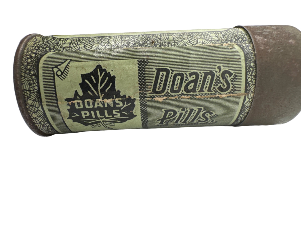 Vintage 1940’s Doan’s Pills Green Metal Pocket