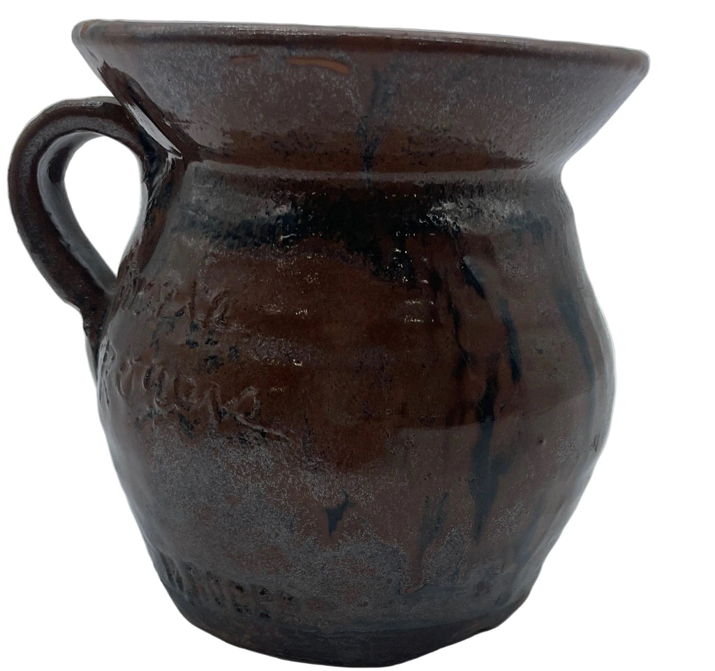 Georgia Folk Pottery Face Jug Signed M. Rogers (Marie Rogers)