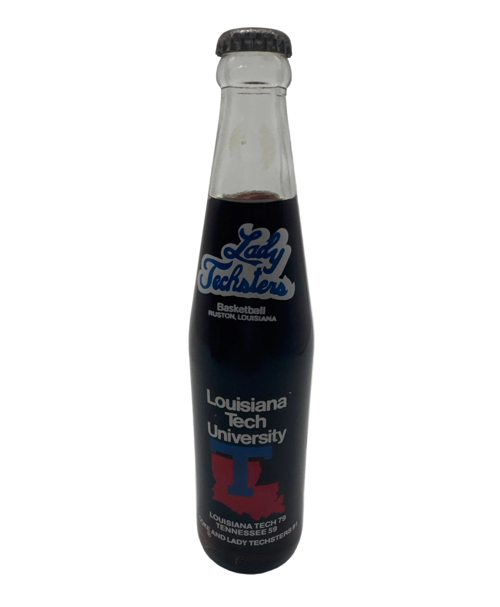 1980–81 LOUISIANA TECH UNIVERSITY LADY TECHSTERS BASKETBALL CHAMPIONS 10 oz COCA-COLA BOTTLE