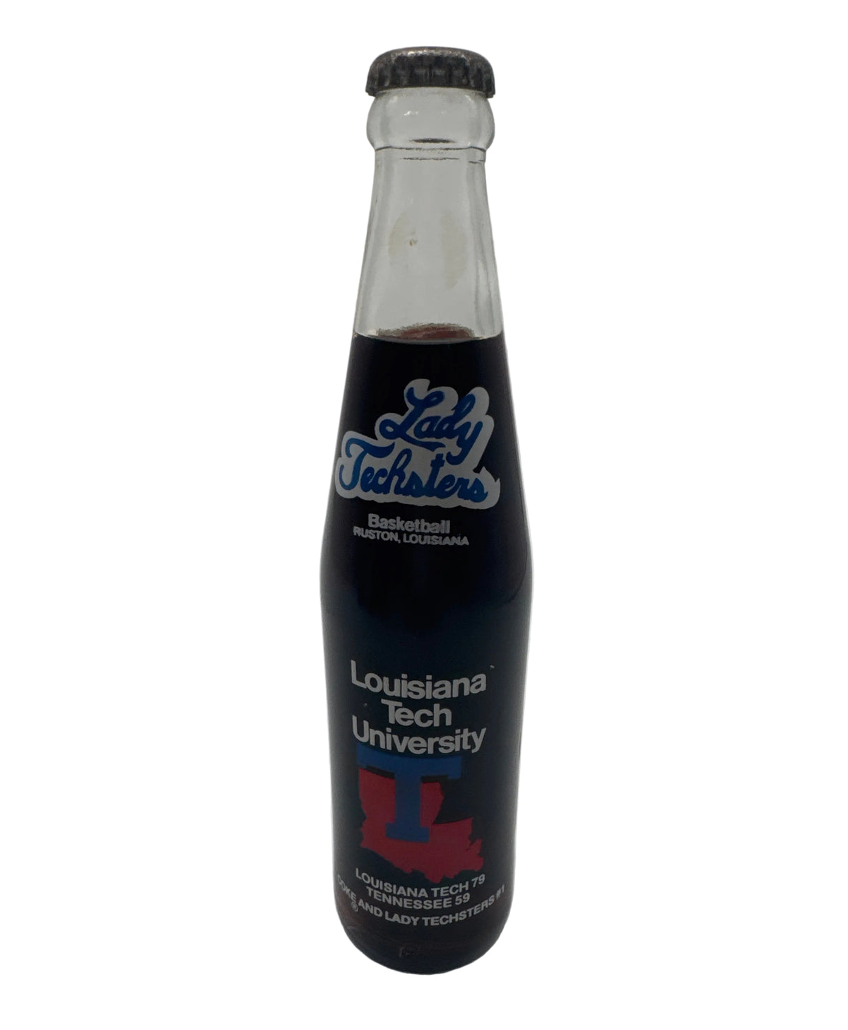 1980–81 LOUISIANA TECH UNIVERSITY LADY TECHSTERS BASKETBALL CHAMPIONS 10 oz COCA-COLA BOTTLE
