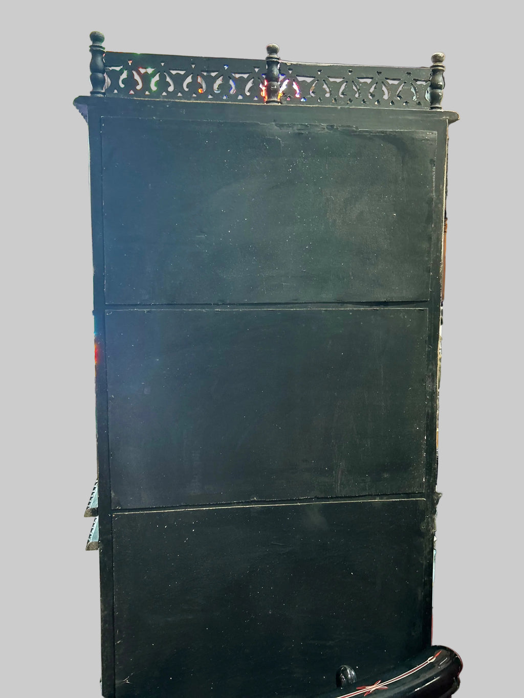 Regency Mirrored Black Resin Wood Shelf