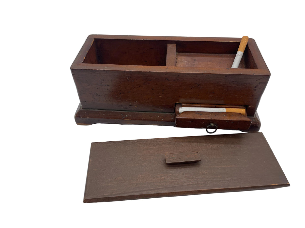 Vintage Wood Cigarette Dispensing Box