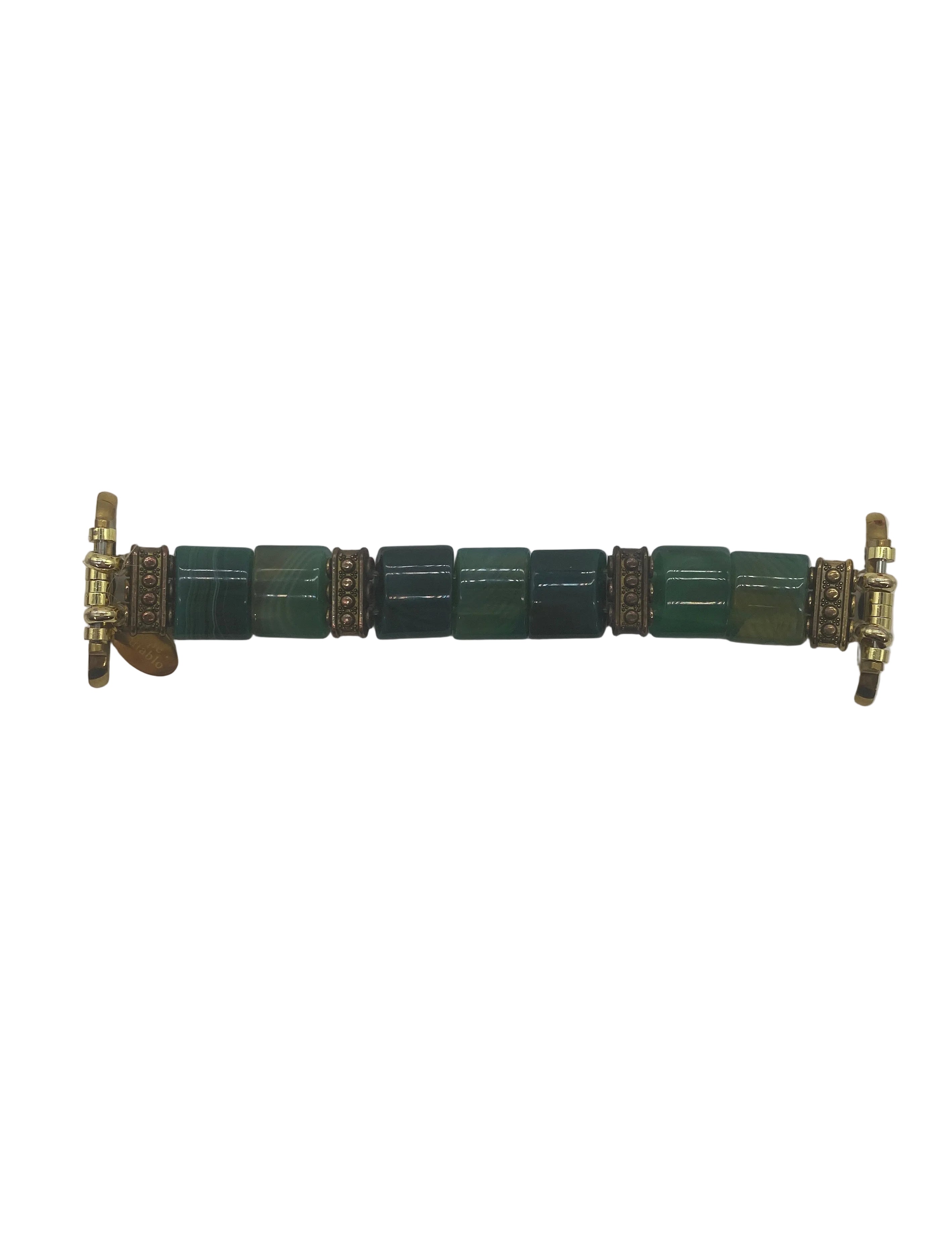 Apple Watchband Serenity Agate Green Stretch