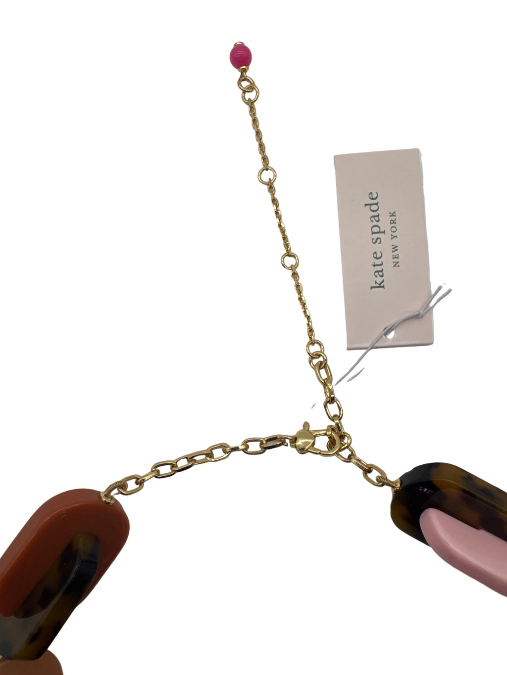 Kate Spade Chunky Acrylic Link Rainbow Tortoise Be Bold Necklace