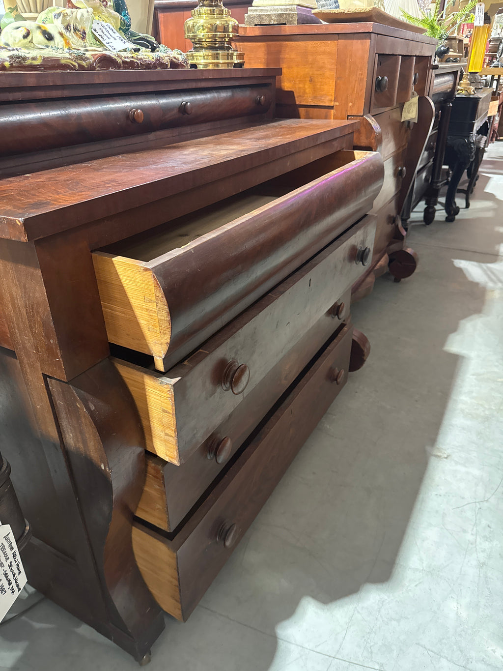 Antique Mahogany Empire Chest of Drawers k