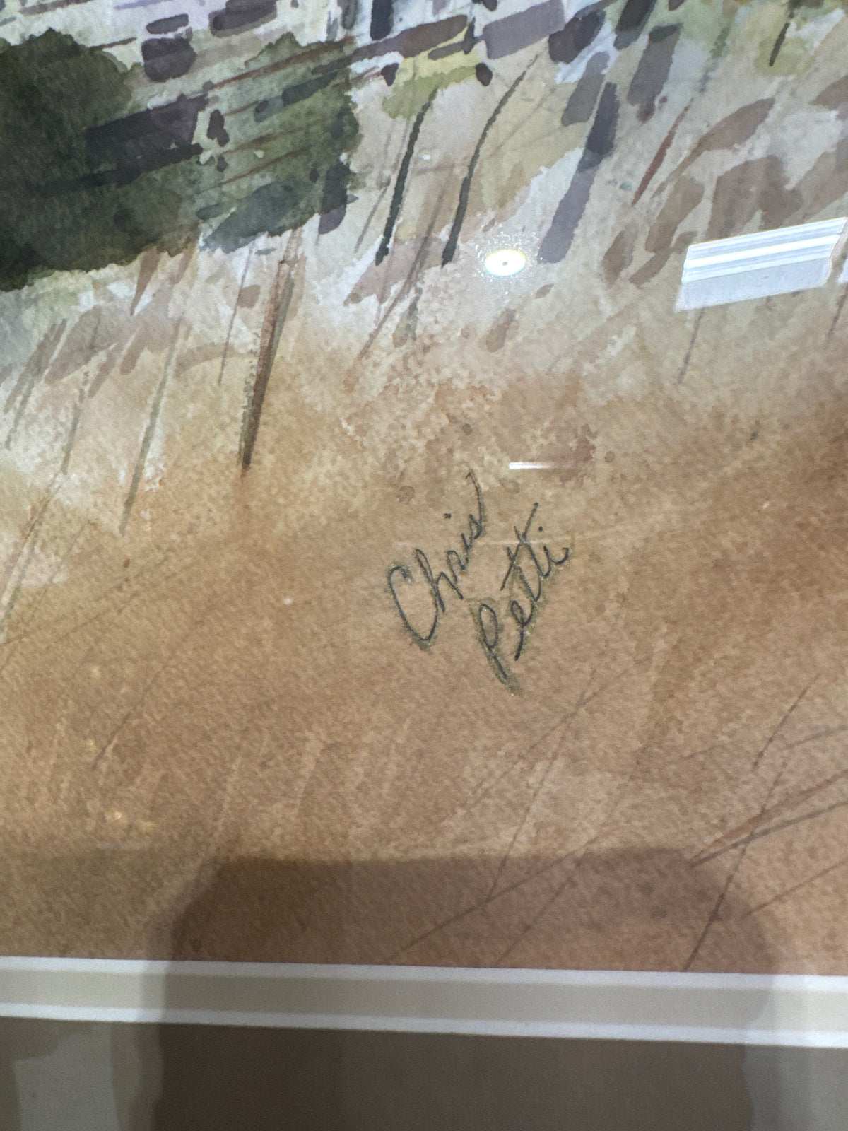 “Rustic Barn” Signed Framed Watercolor by Chris Petti