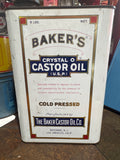 Vintage Baker’s Castor Oil (U.S.P) Metal Can