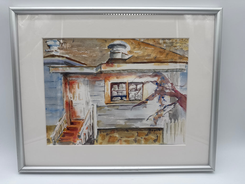 Original Signed Architectural Watercolor Painting by Local Athens, GA Artist Rosemary Segreti