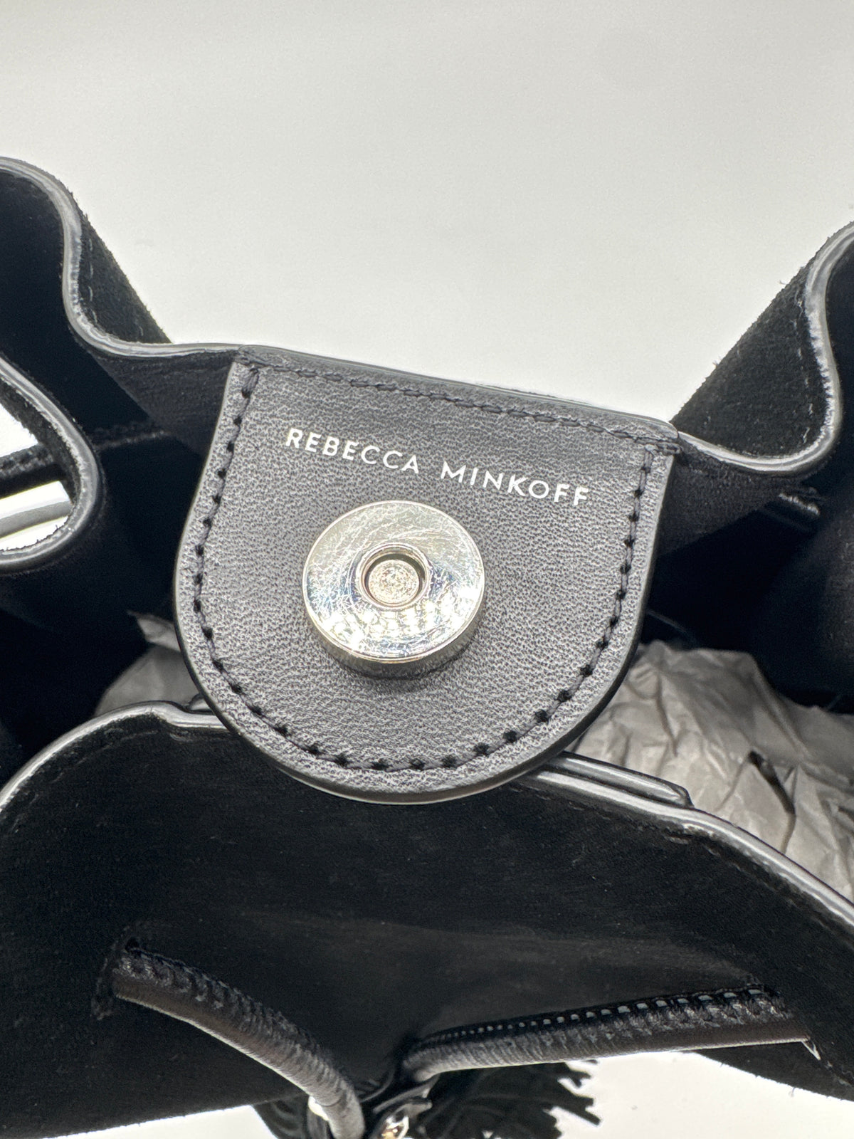 *NEW with Tag* Rebecca Minkoff Black Suede LULU Bucket Bag