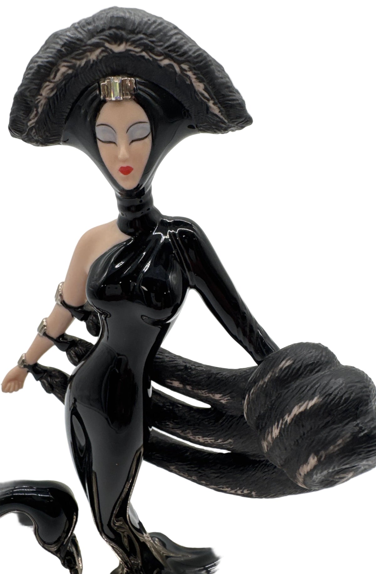 Vintage Erte Fine Porcelain “Symphony in Black” Limited Edition No. M1120 Figurine