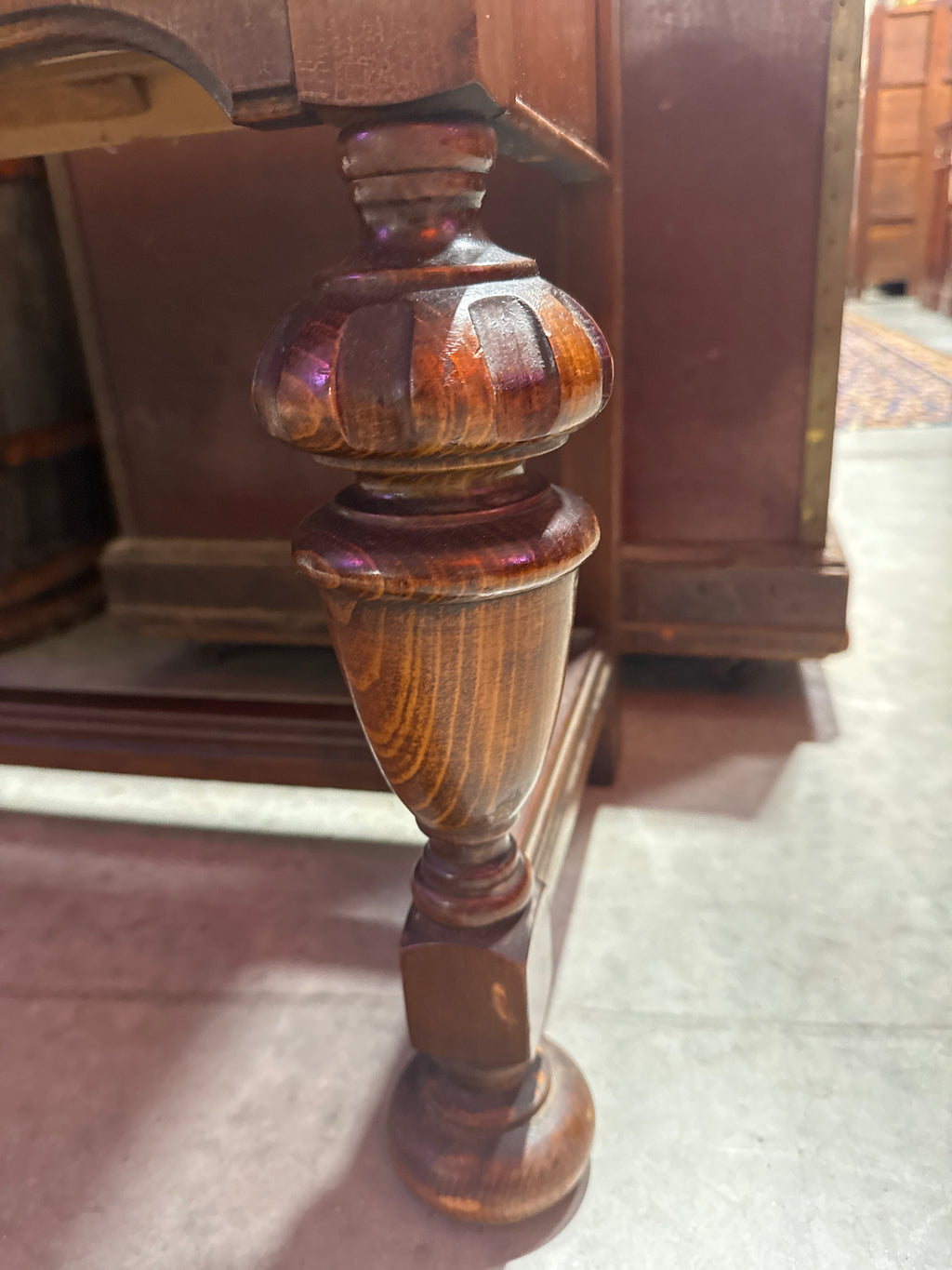 Antique Jacobean Style China Curio Cabinet