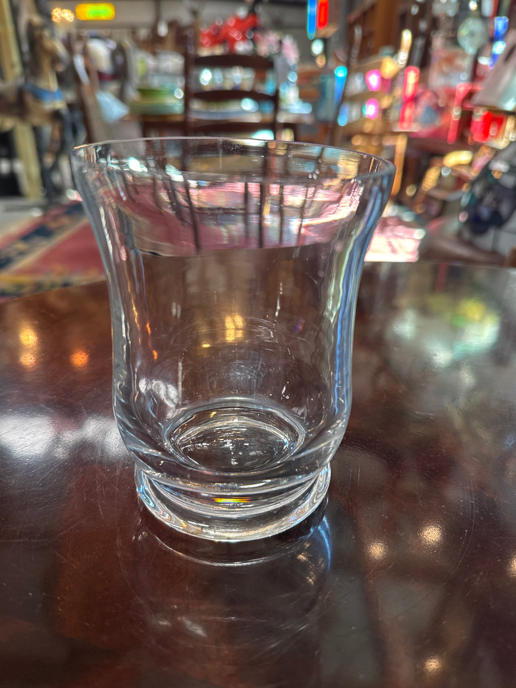 Vintage Set of 4 Clear Tulip Whiskey Glasses