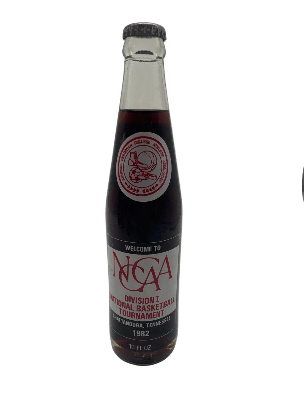 1982 NCCAA DIVISION I BASKETBALL TOURNAMENT CHATTANOOGA, TN 10 oz COCA-COLA BOTTLE