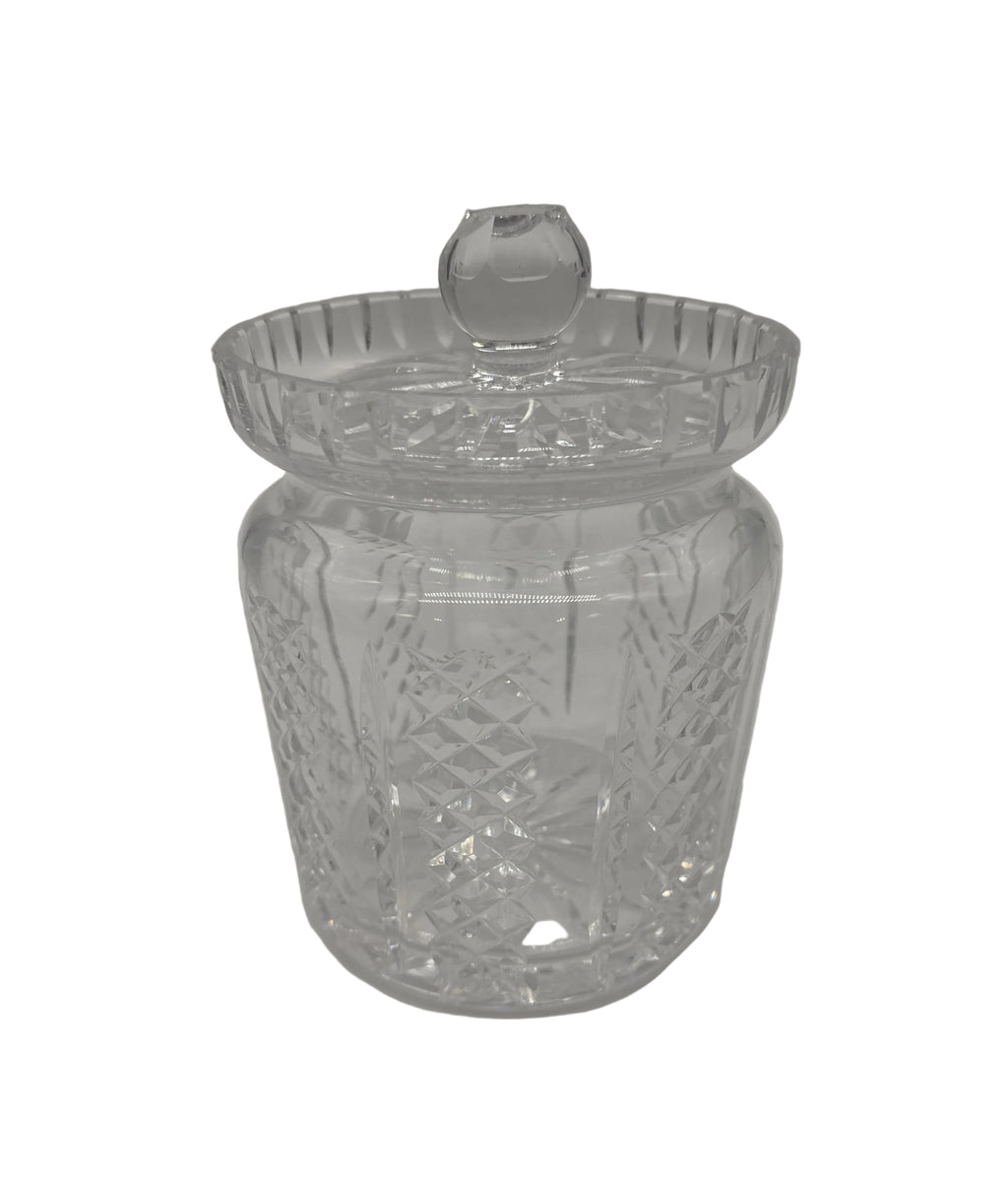 Vintage Waterford Crystal Biscuit Barrel with Lid- Hibernia Pattern