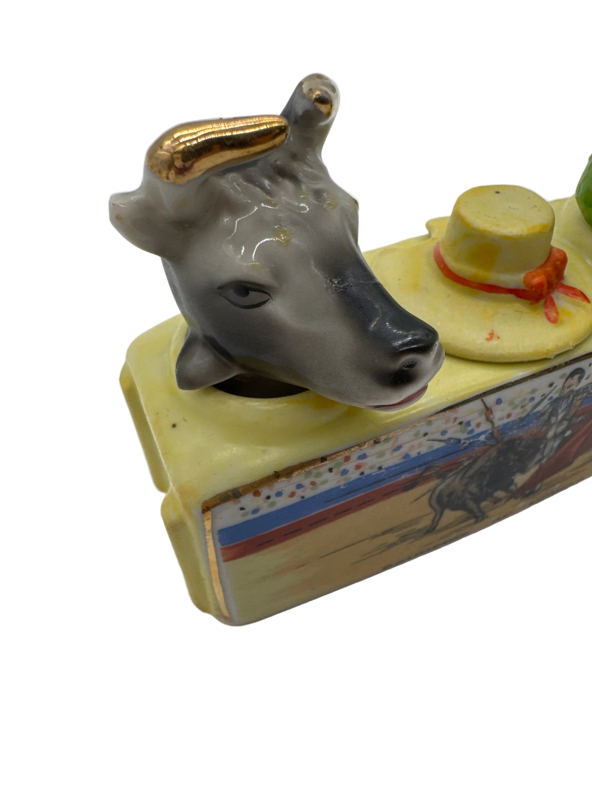 Vintage 1950’s Souvenir of Mexico Matador & Bull Nodder Salt & Pepper Condiment Set