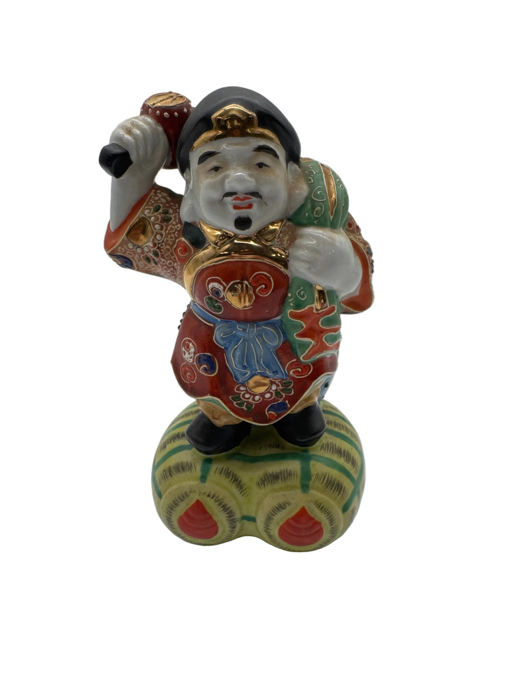 Vintage Kamotsuru Daikoku God of Wealth Porcelain Figure from Japan