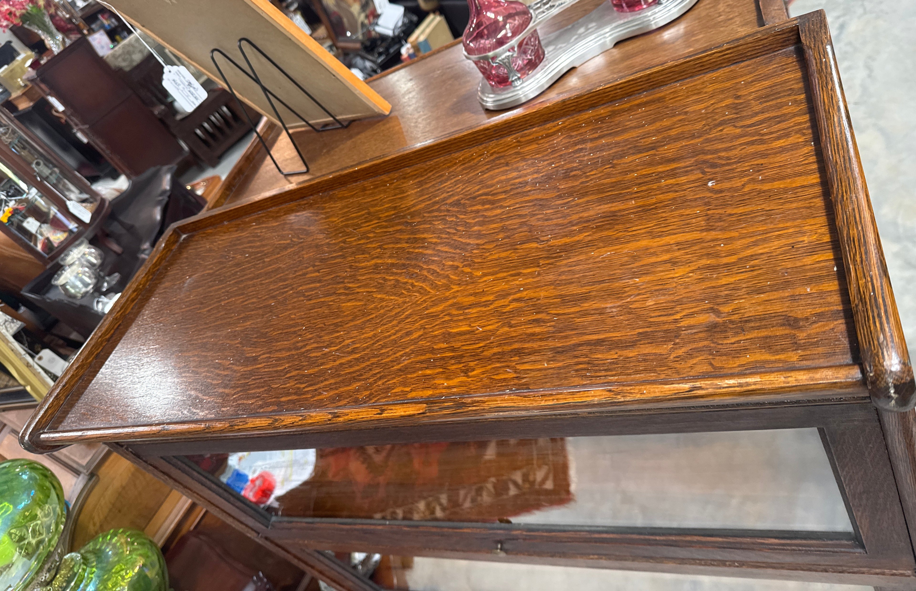 Antique Oak 4 Stack Lawyer Barrister Bookcase