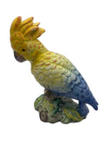 Cockatoo Figurine Handmade Italy Large Colorful