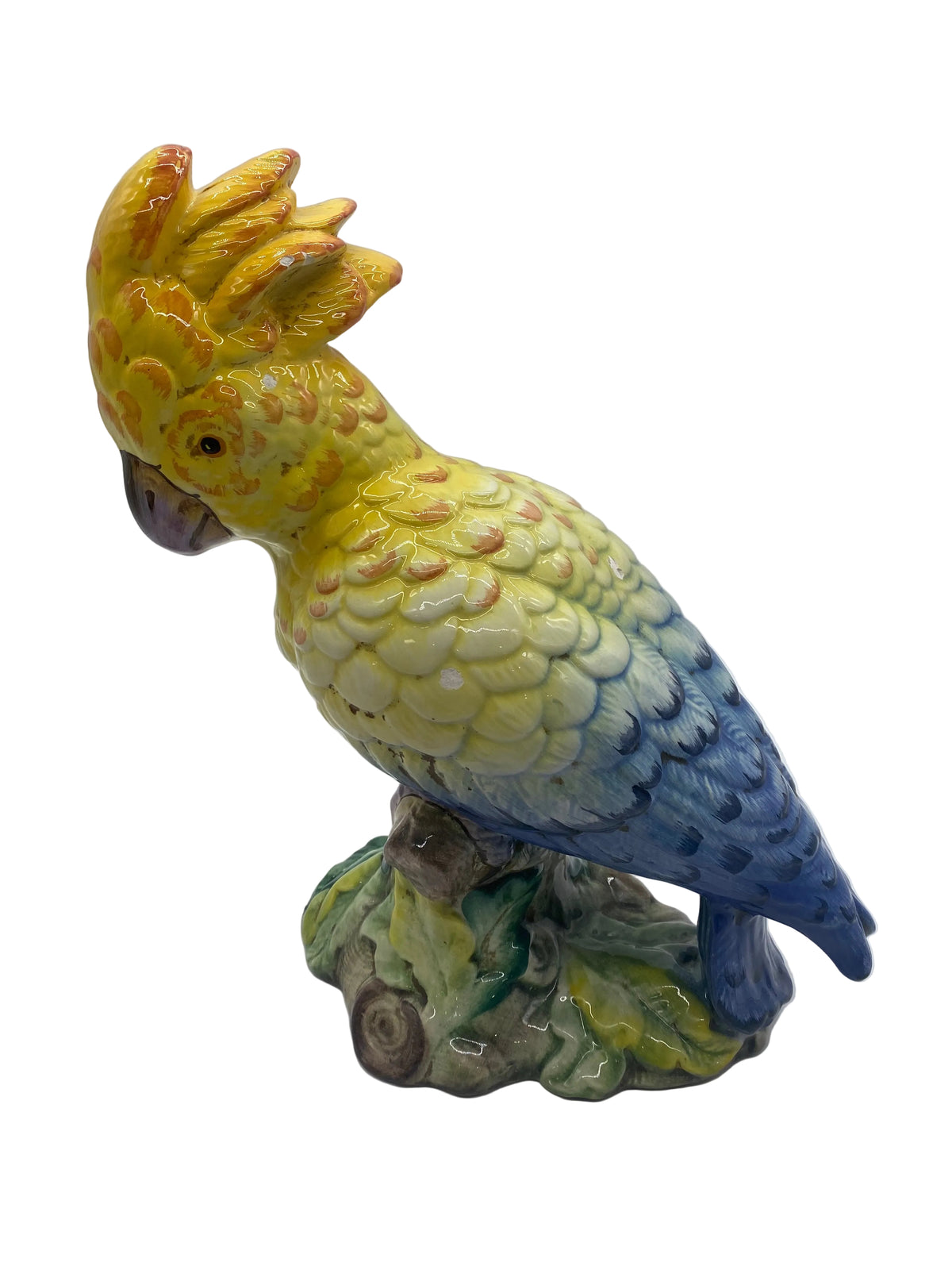 Cockatoo Figurine Handmade Italy Large Colorful