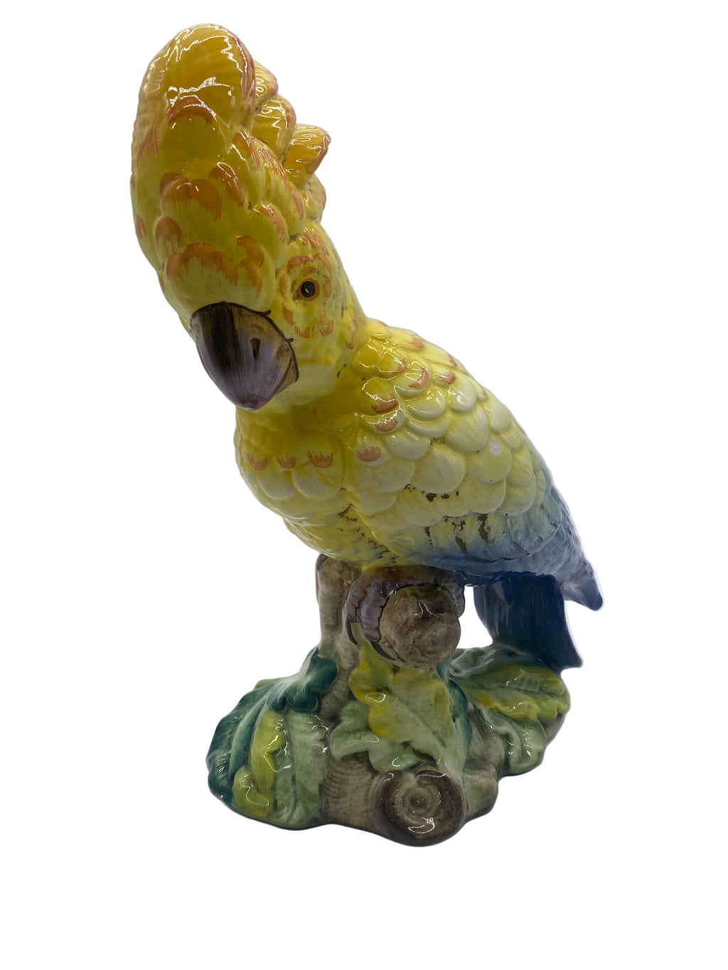 Cockatoo Figurine Handmade Italy Large Colorful