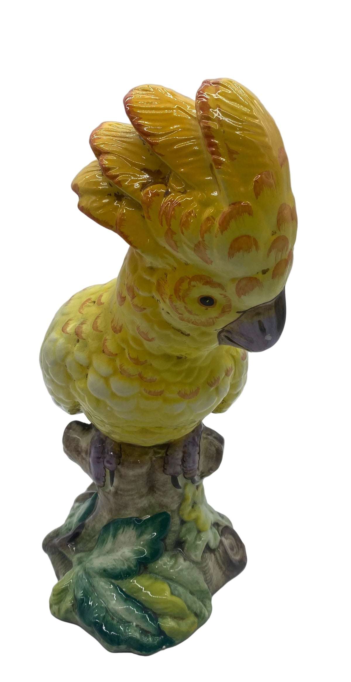 Cockatoo Figurine Handmade Italy Large Colorful