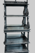 Regency Mirrored Black Resin Wood Shelf