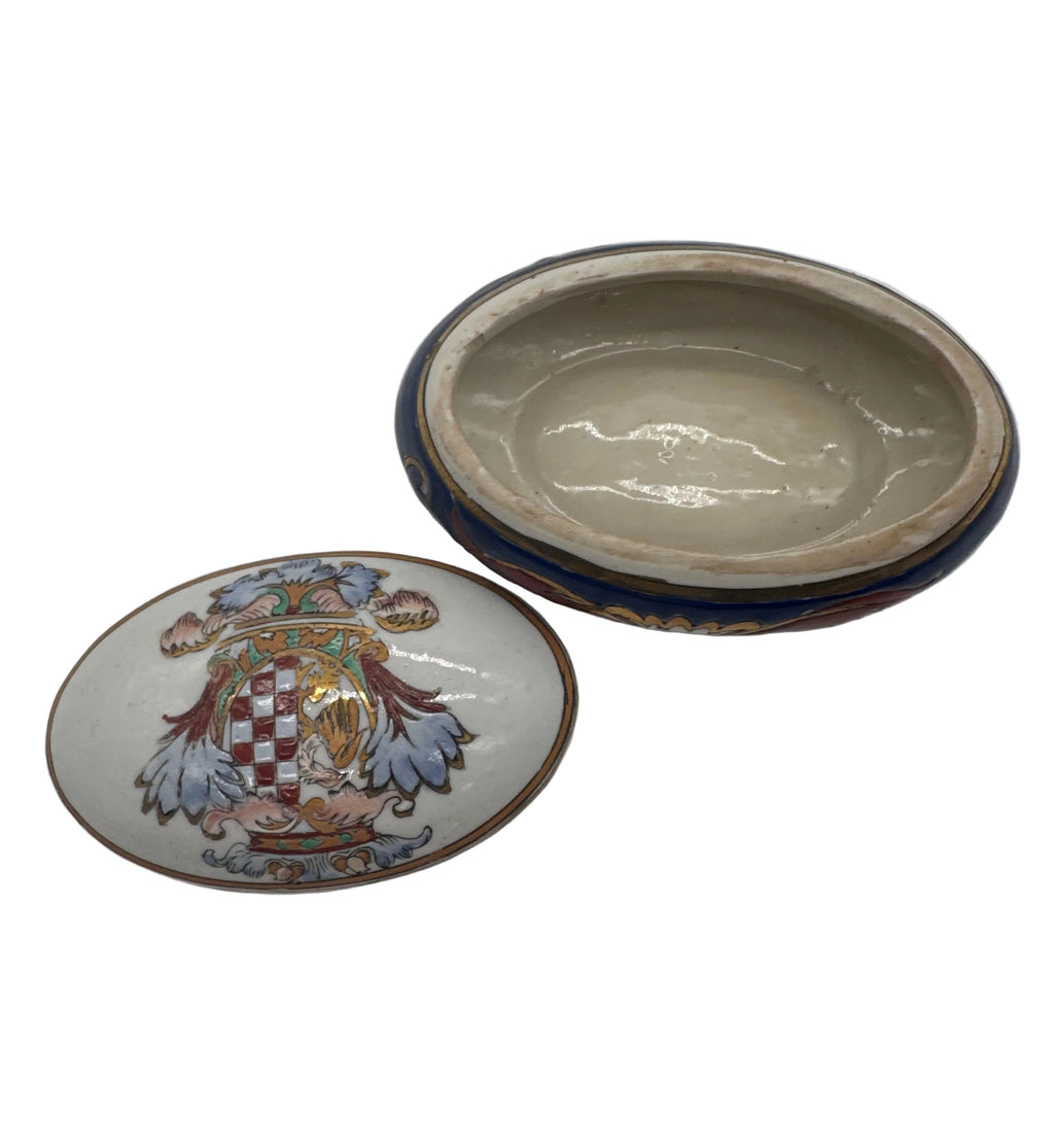Vintage David Thomas Lamps & Accessories Hand Painted Porcelain Trinket Box