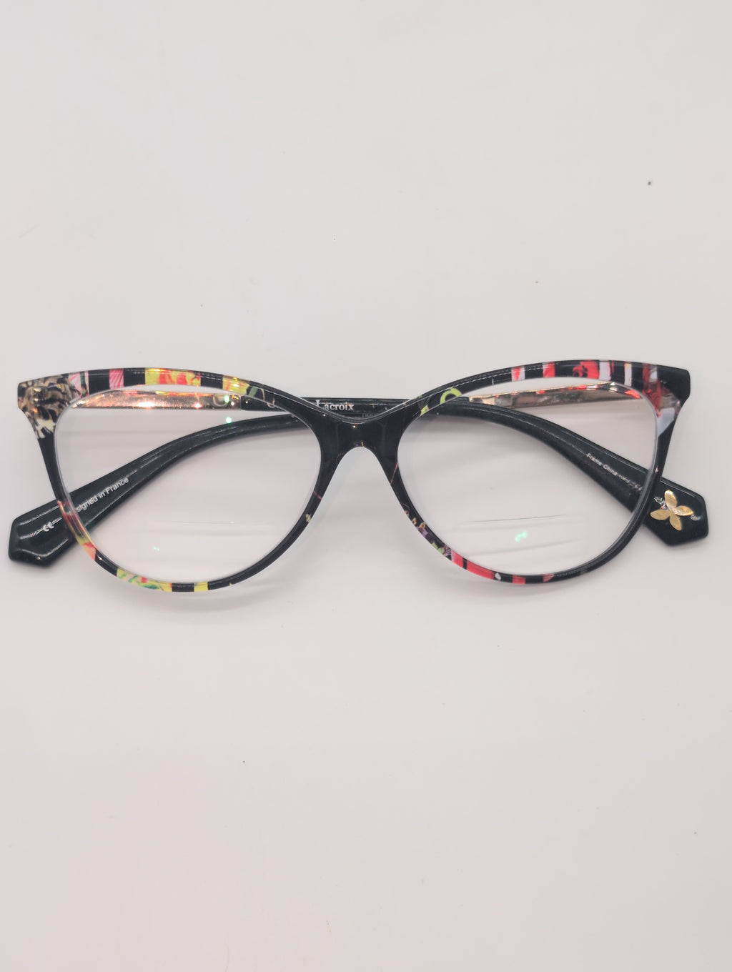 Christian Lacroix Cat Eye Reading Glasses in "Babylon Night Red" with Case