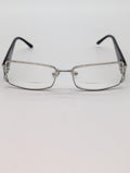 Vintage Versace, Model VE1163M, Silver Metal Frames Featuring Black Temple Arm with Iconic Silver Medusa Logo. Bifocal lenses with Unknown Prescription.