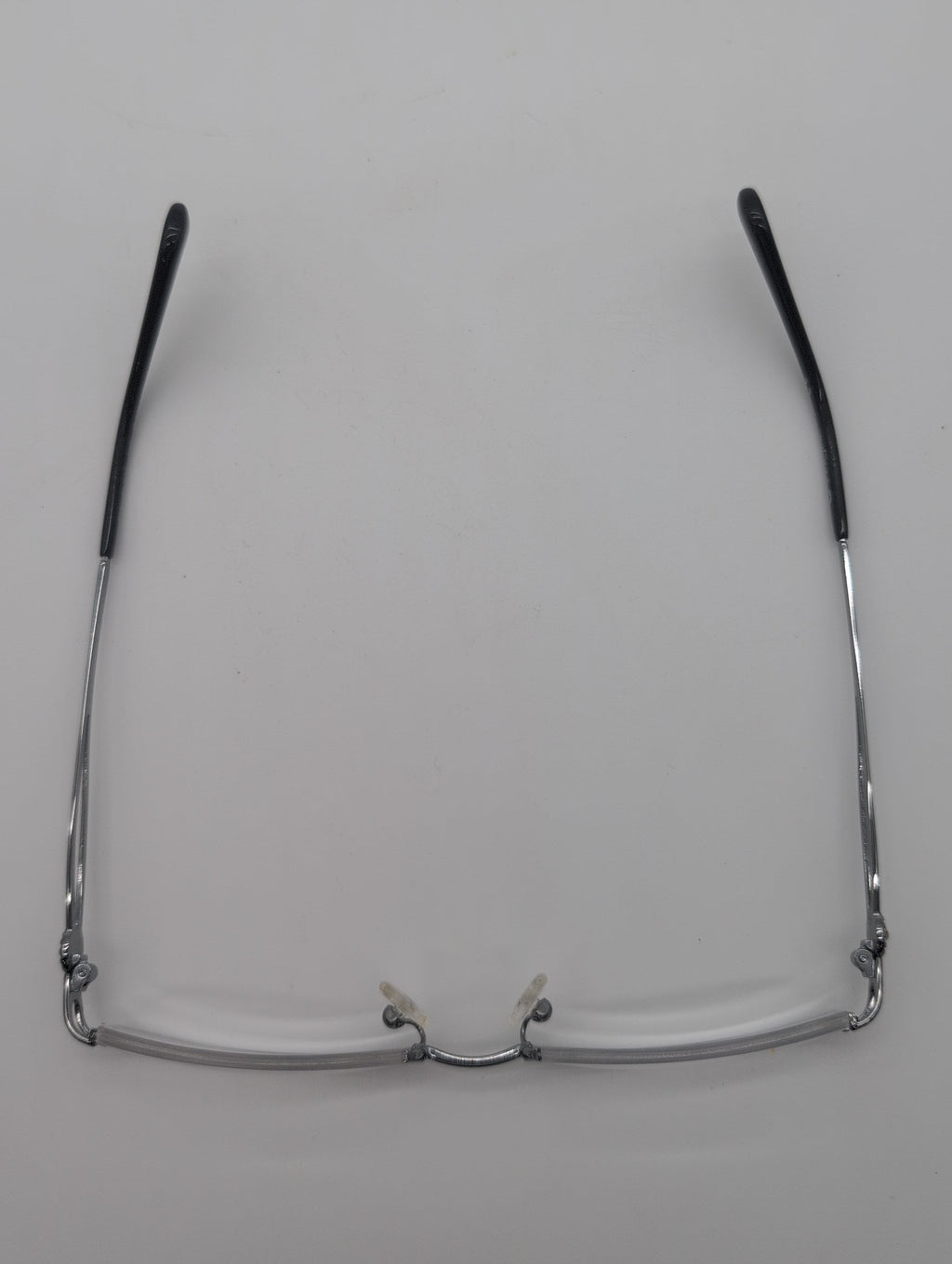 Vogue, Model VO 3929, Silver Toned Half-Rimmed Rectangular Frames with Rhinestone Detail, Unknown Prescription Lense Strength