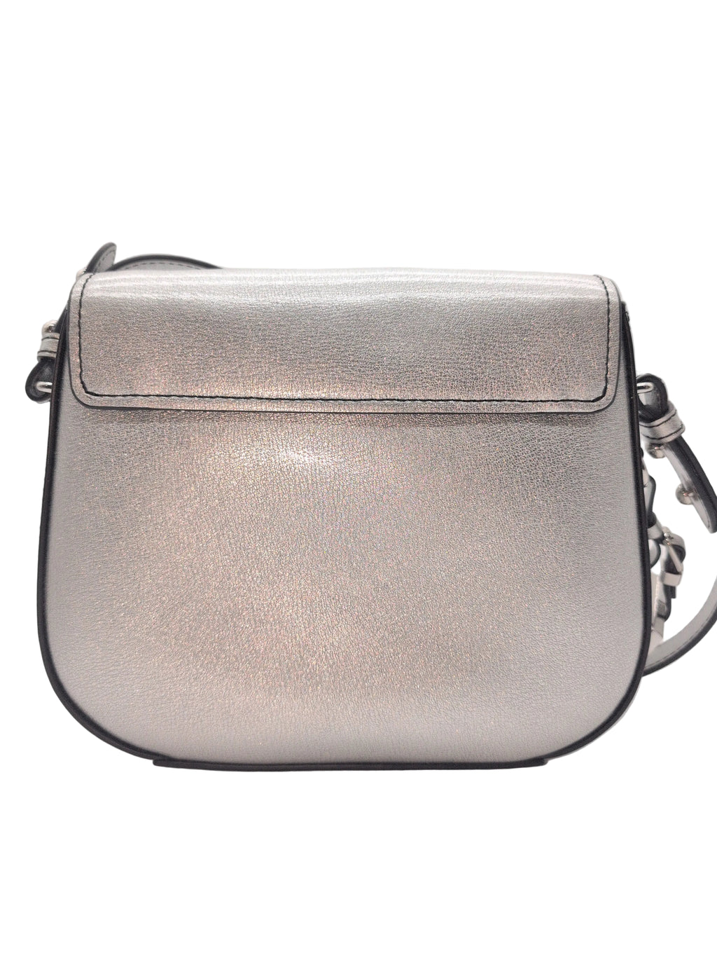 Marc Jacobs Mini Rider Crossbody Bag in Metallic Silver Finish