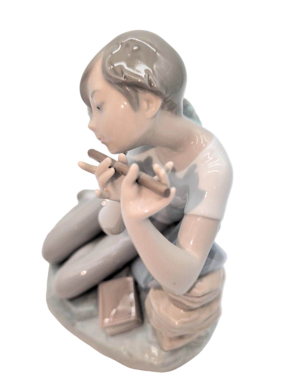 Vintage Lladro "Student Flute Player" Porcelain Figurine Made in Spain