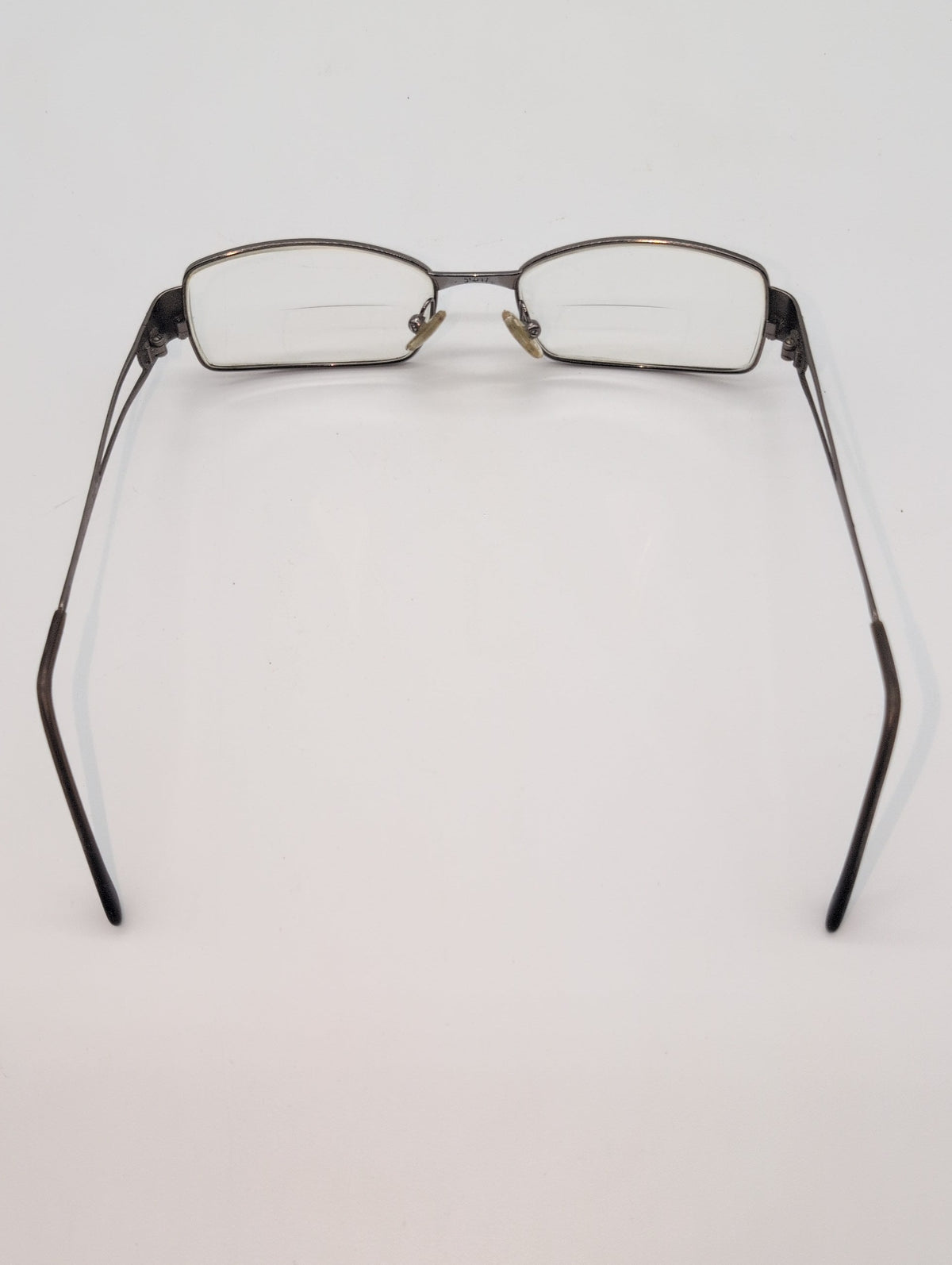 Versace, Model 1117-B 1013, Rectangular Glasses with Bronze Metal Frames and Crystal Accents