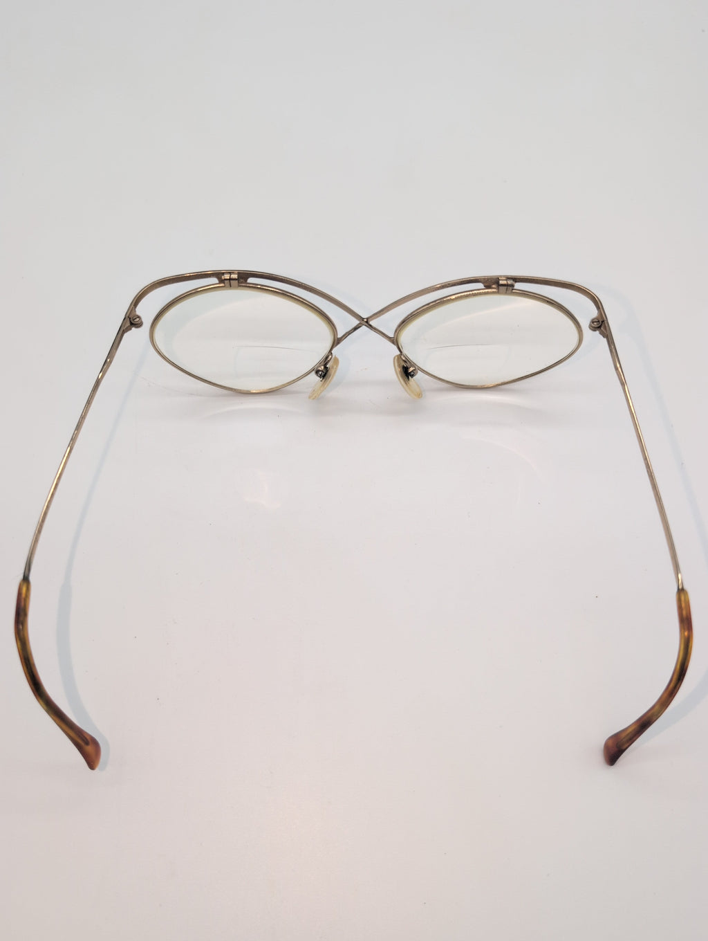 Vintage Casanova Style Glasses with Gold and Tortoise Shell Frames. Bifocal Lenses with Unknown Prescription.