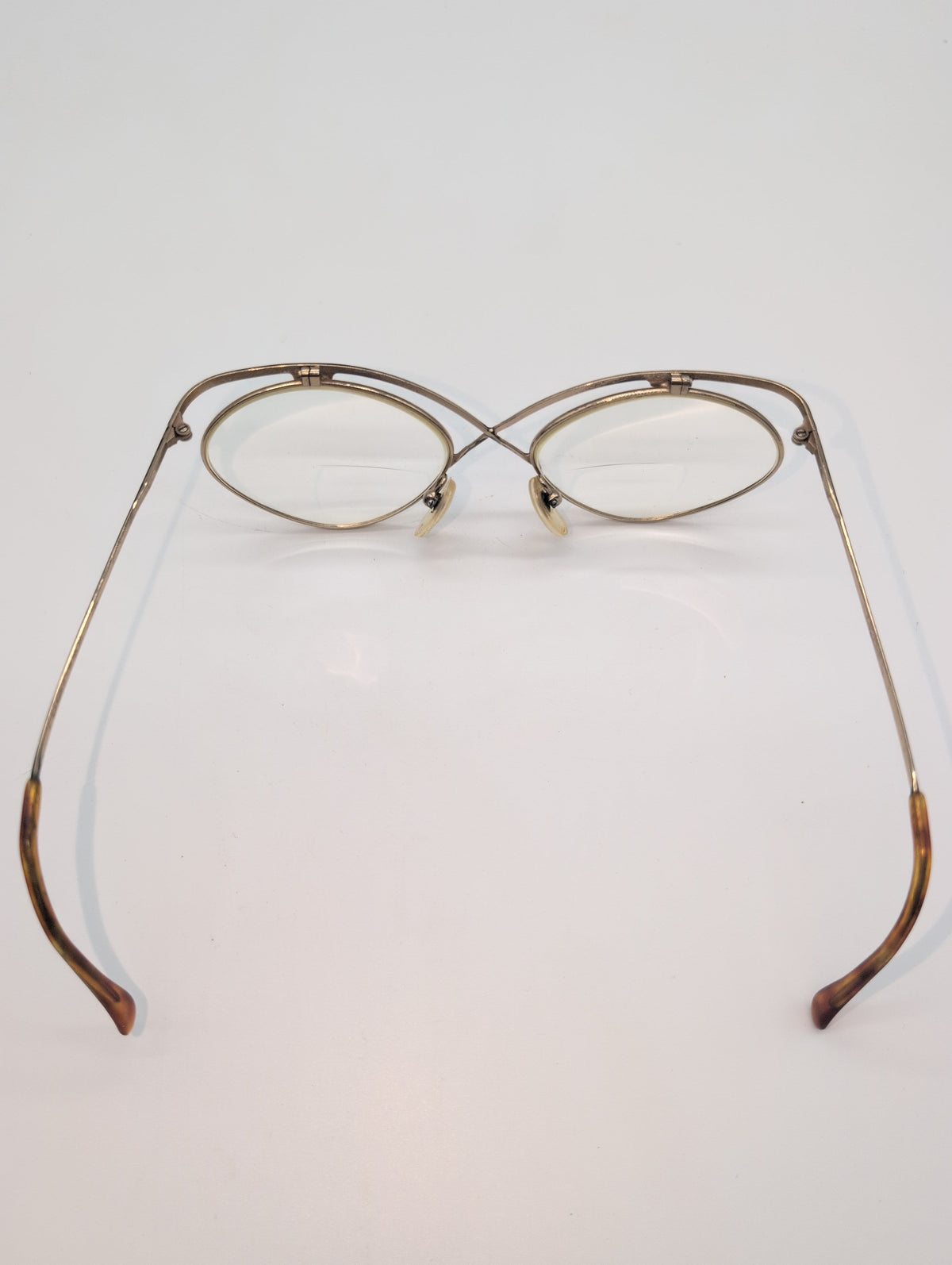 Vintage Casanova Style Glasses with Gold and Tortoise Shell Frames. Bifocal Lenses with Unknown Prescription.