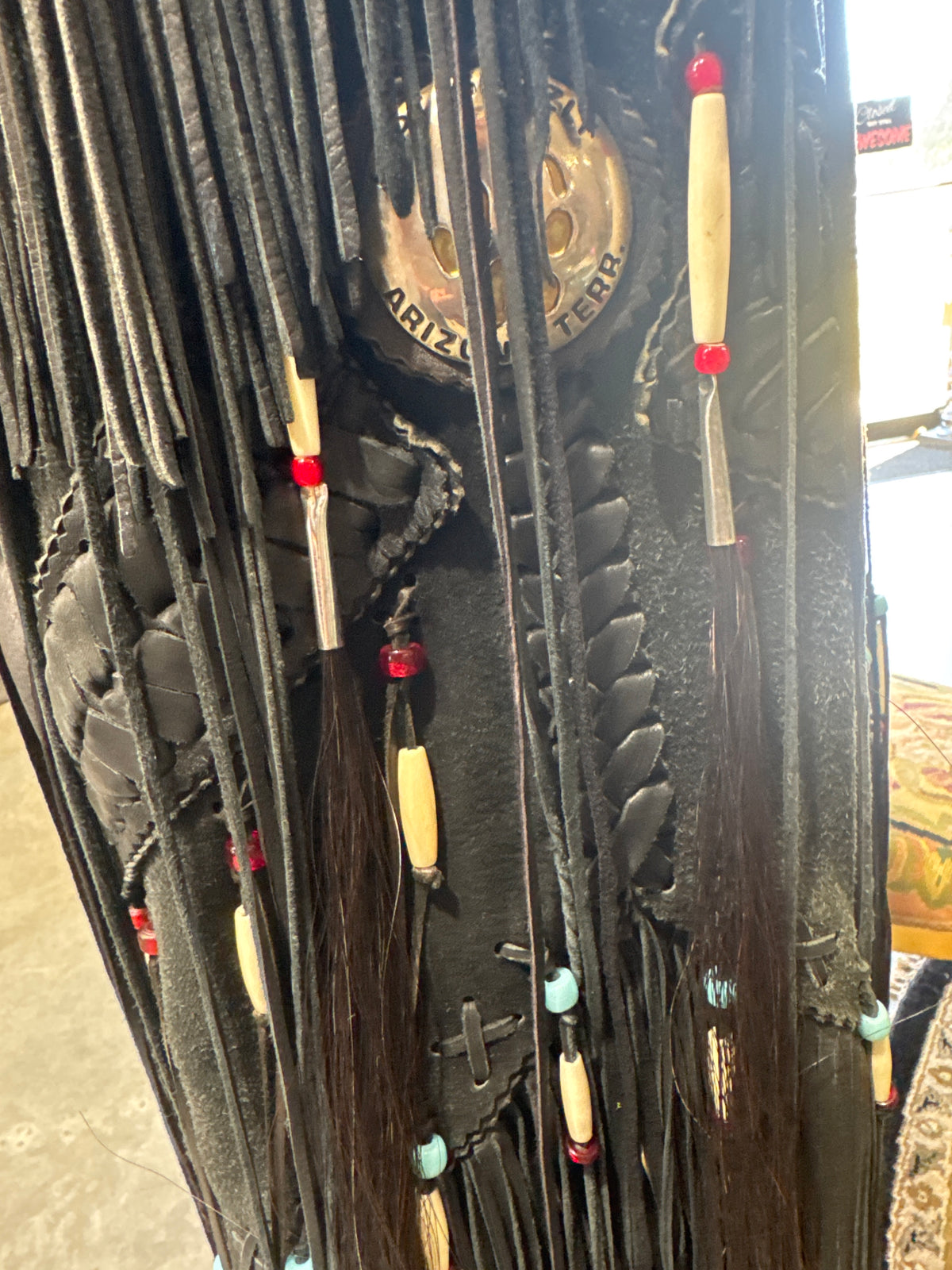 Black Leather Western-Style Jacket "Fort Grizzly” Arizona