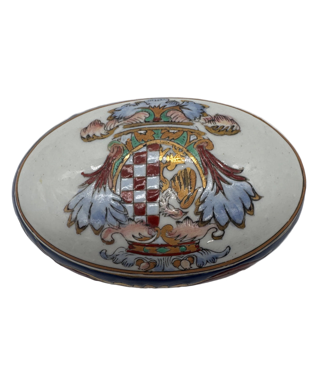 Vintage David Thomas Lamps & Accessories Hand Painted Porcelain Trinket Box