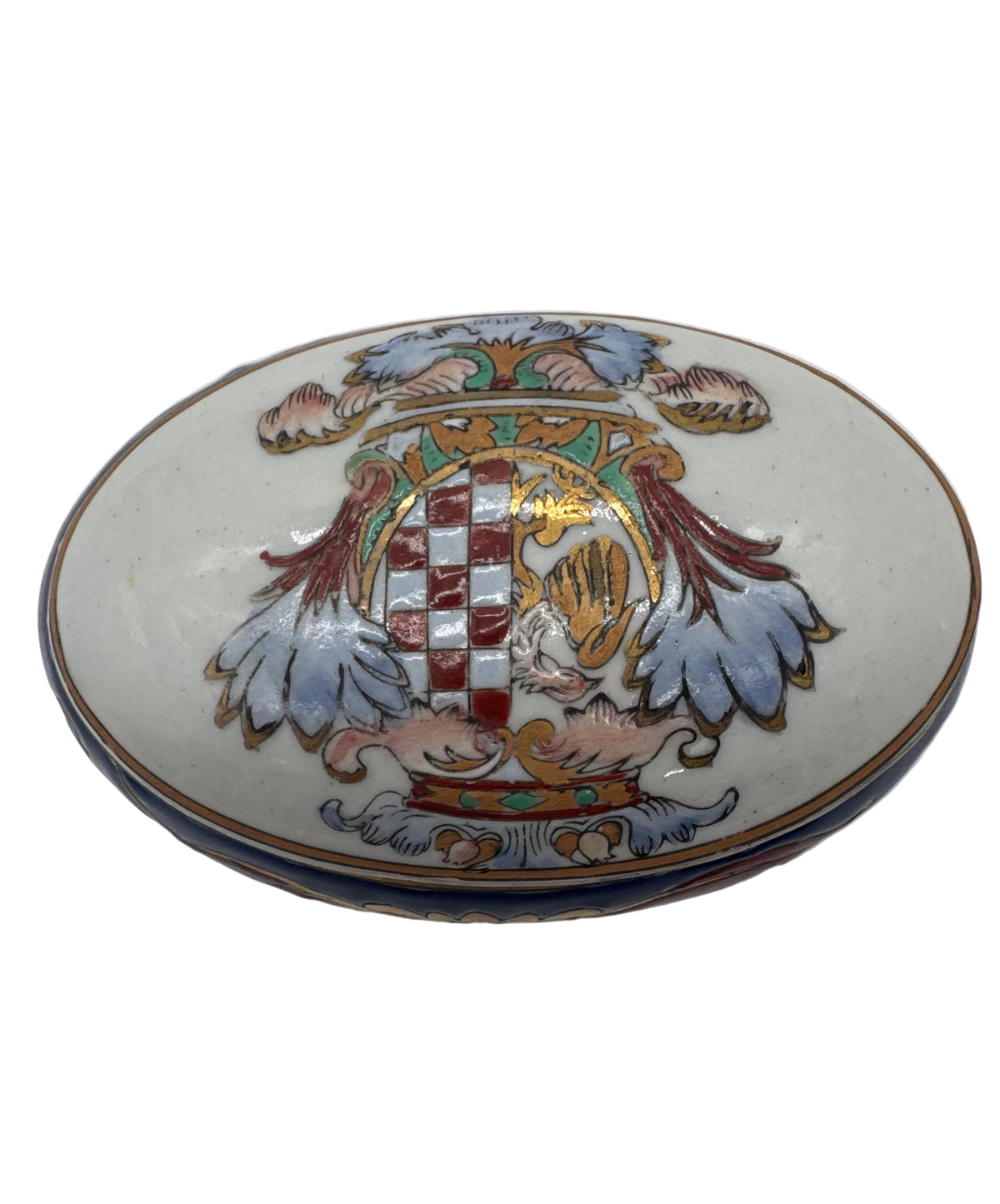 Vintage David Thomas Lamps & Accessories Hand Painted Porcelain Trinket Box
