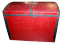 Vintage Handmade Cedar Red Storage Steamer Trunk Chest-K