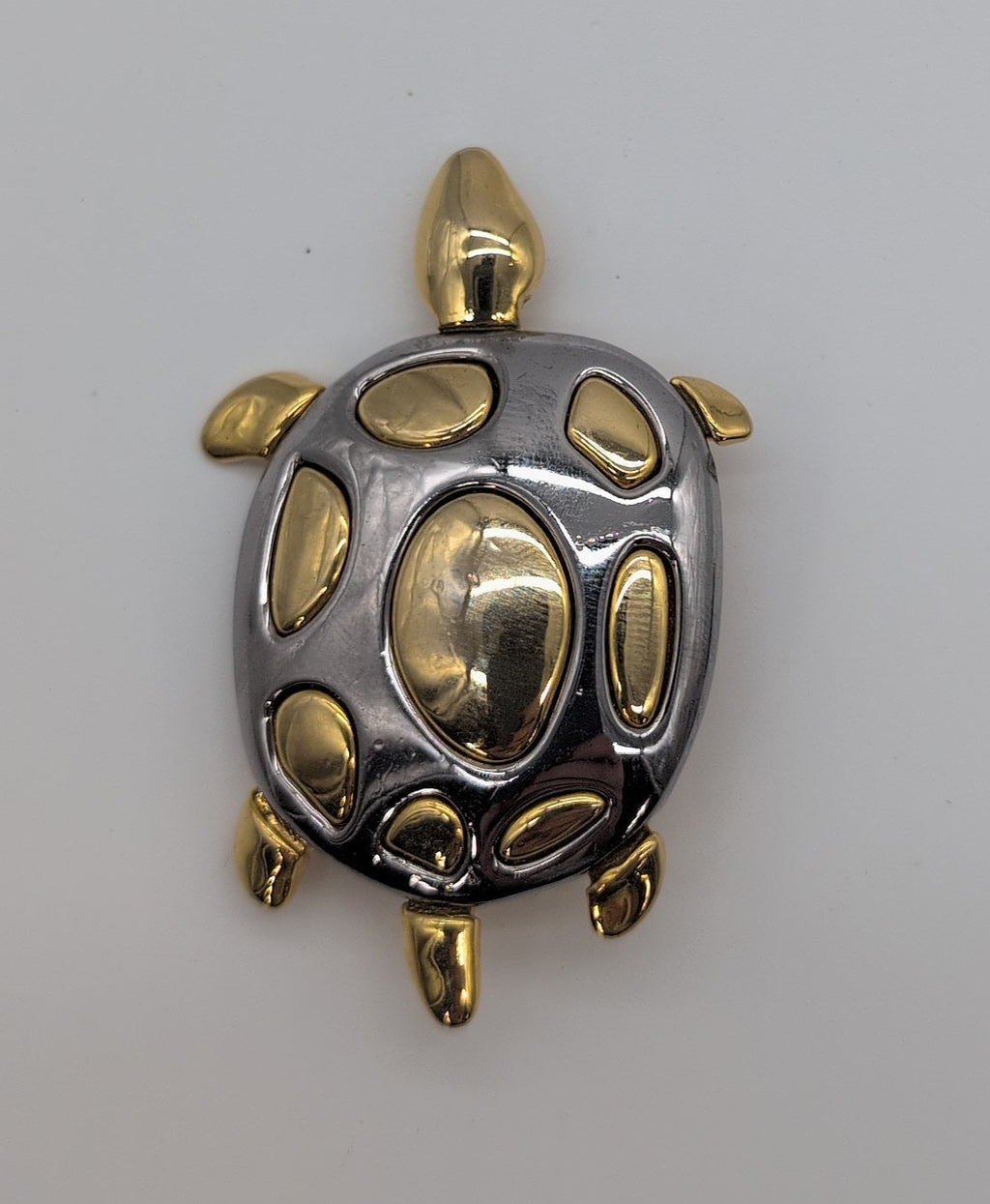 Vintage Gold and Silver Toned Turtle Pin