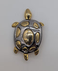 Vintage Gold and Silver Toned Turtle Pin