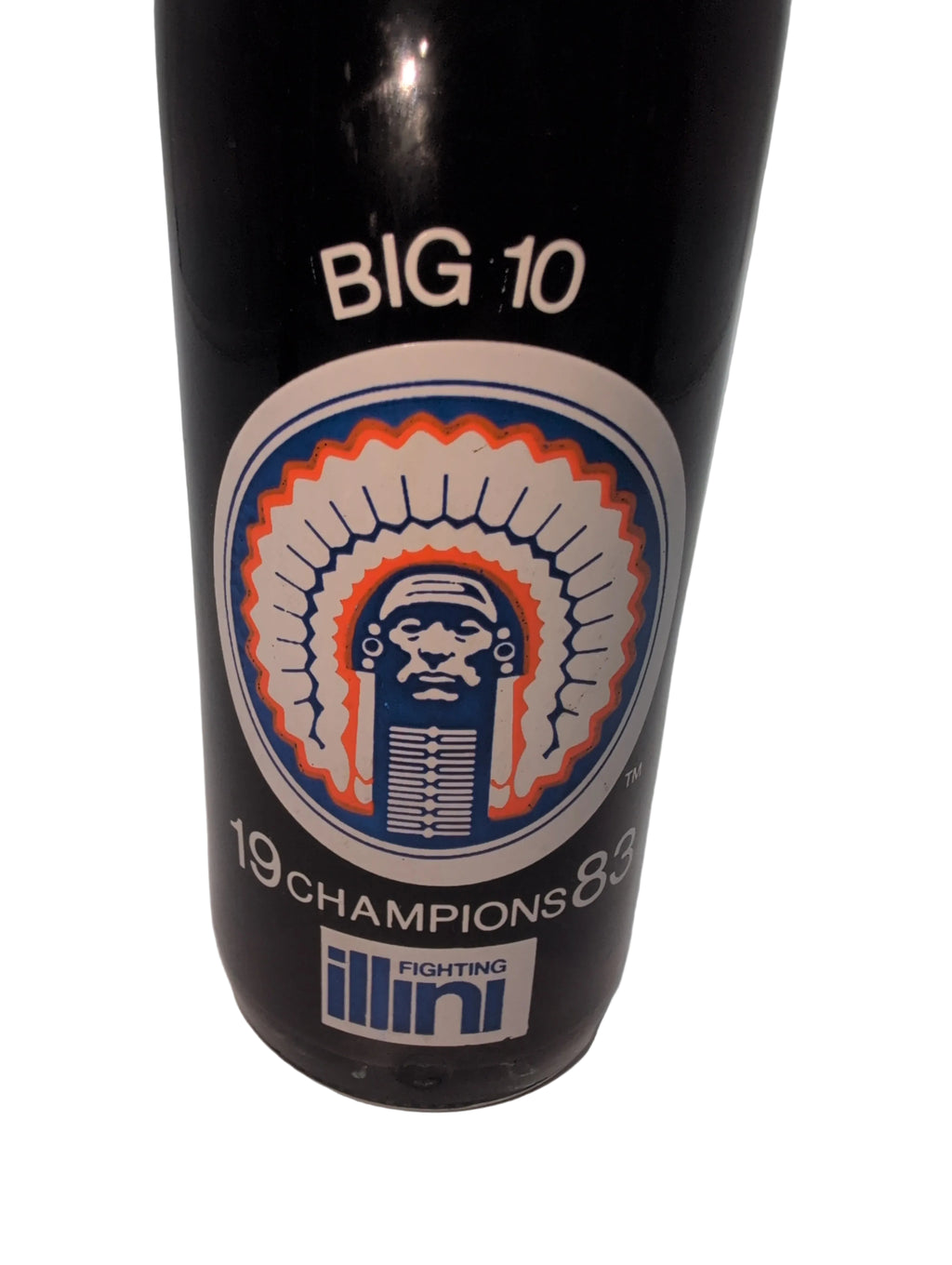 1983 UNIVERSITY OF ILLINOIS, FIGHTING ILLINI BIG TEN CHAMPIONS 10 oz COCA-COLA BOTTLE